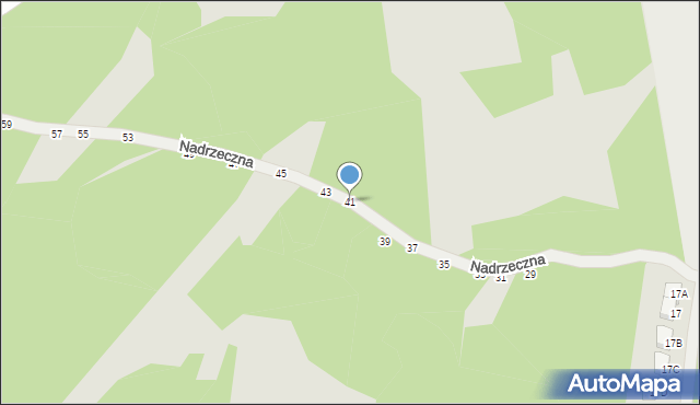 Radom, Nadrzeczna, 41, mapa Radomia