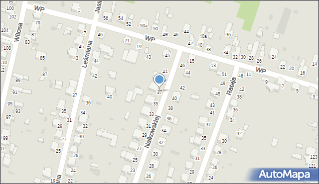 Radomsko, Nałkowskiej Zofii, 37, mapa Radomsko