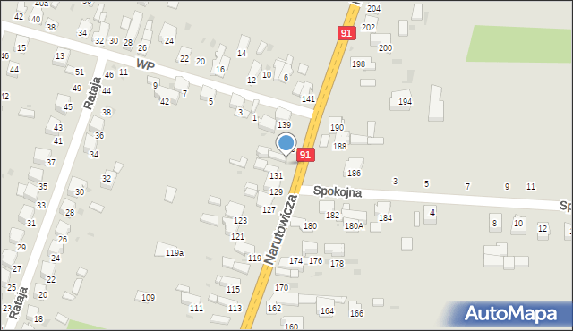 Radomsko, Narutowicza Gabriela, 133, mapa Radomsko