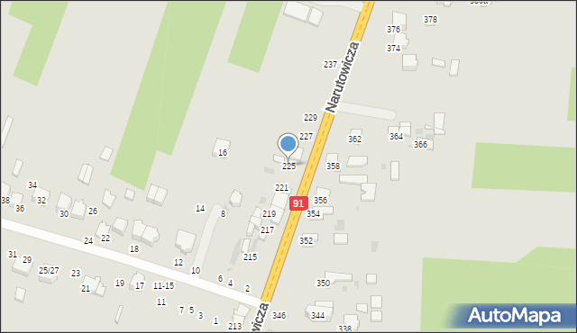 Radomsko, Narutowicza Gabriela, 225, mapa Radomsko