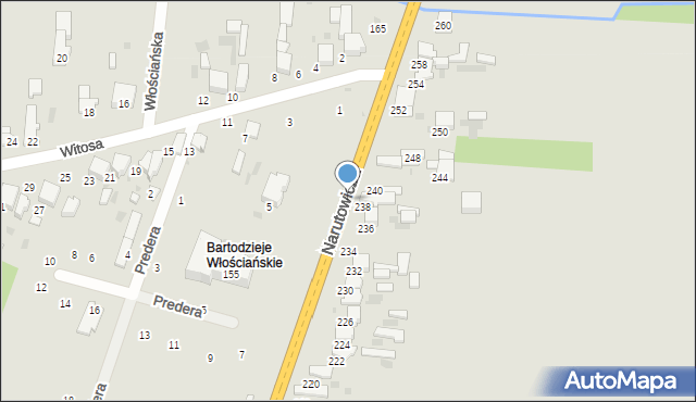 Radomsko, Narutowicza Gabriela, 240a, mapa Radomsko