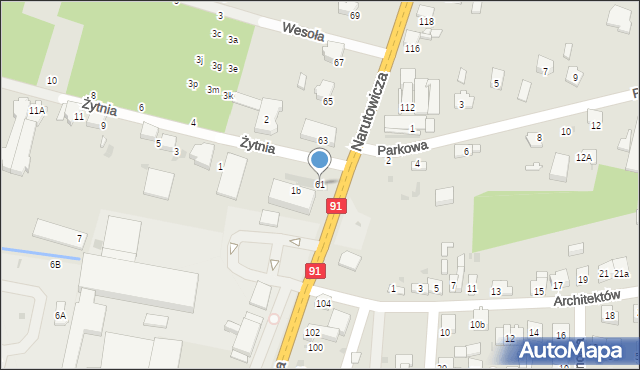 Radomsko, Narutowicza Gabriela, 61, mapa Radomsko
