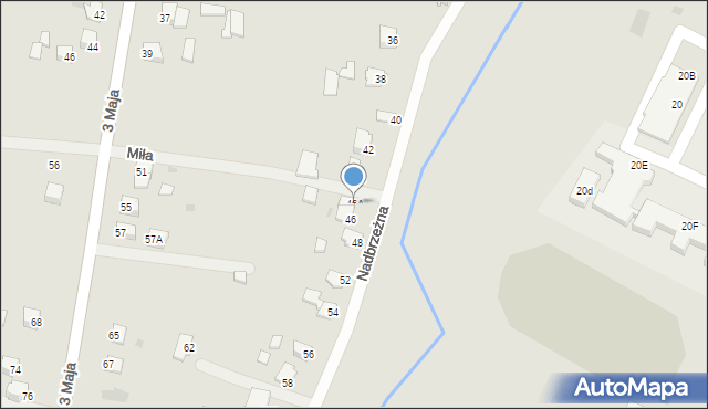 Radymno, Nadbrzeżna, 46A, mapa Radymno