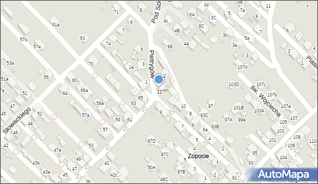 Radzionków, Nakielska, 12, mapa Radzionków