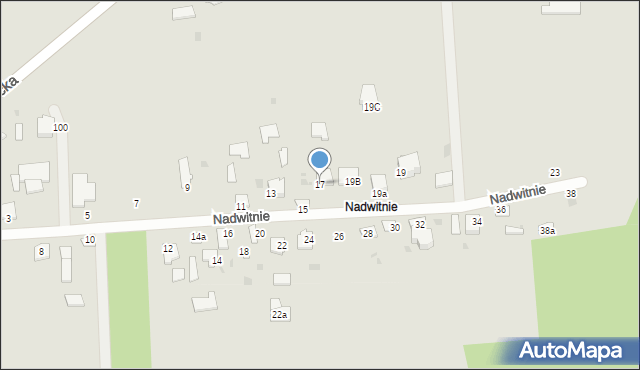 Radzyń Podlaski, Nadwitnie, 17, mapa Radzyń Podlaski