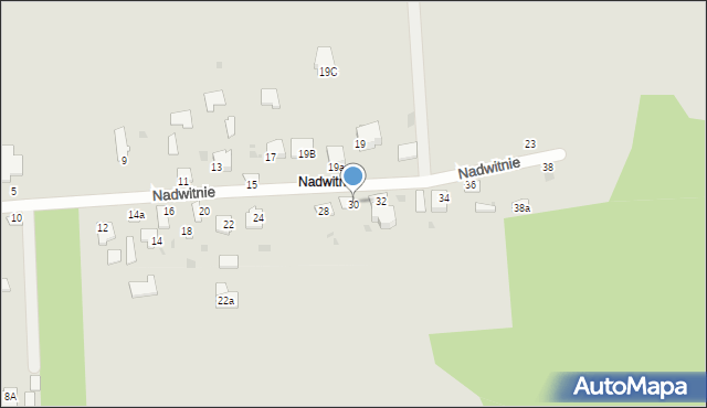 Radzyń Podlaski, Nadwitnie, 30, mapa Radzyń Podlaski