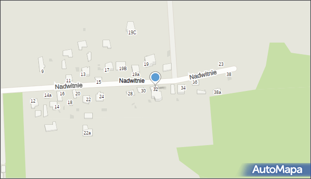 Radzyń Podlaski, Nadwitnie, 32, mapa Radzyń Podlaski