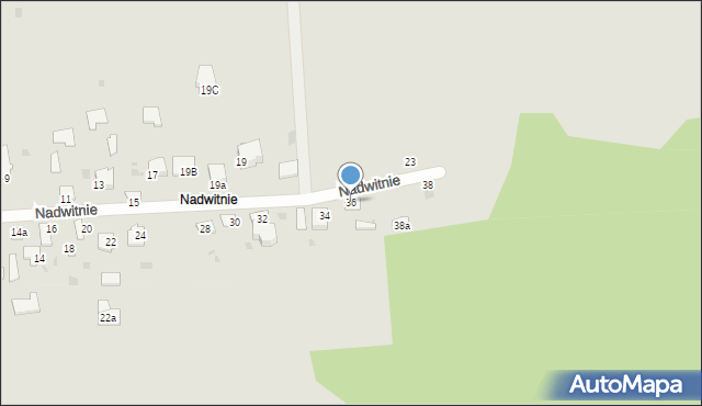 Radzyń Podlaski, Nadwitnie, 36, mapa Radzyń Podlaski