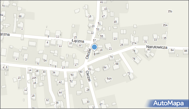 Rogoźnik, Narutowicza Gabriela, 8, mapa Rogoźnik