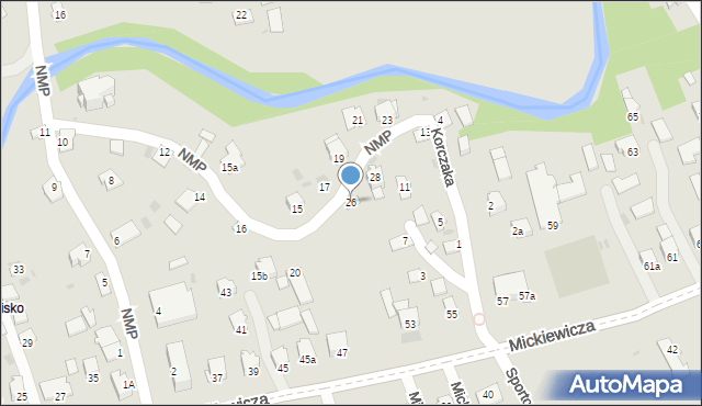 Ropczyce, Najświętszej Marii Panny, 26, mapa Ropczyce