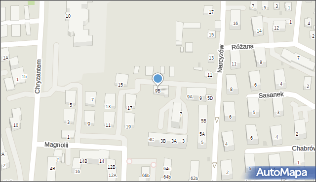 Ruda Śląska, Narcyzów, 9B, mapa Rudy Śląskiej