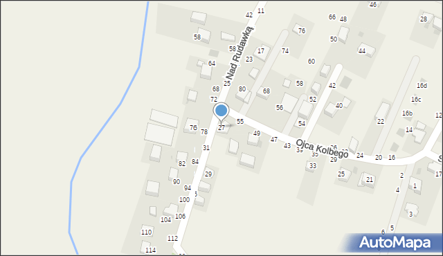 Rudawa, Nad Rudawką, 27, mapa Rudawa