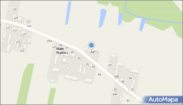 Rudno, Na Wspólnej, 104, mapa Rudno