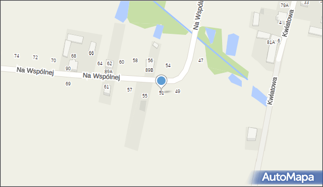 Rudno, Na Wspólnej, 51, mapa Rudno