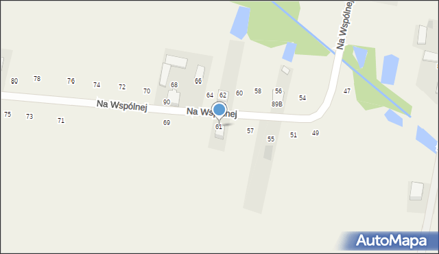 Rudno, Na Wspólnej, 61, mapa Rudno