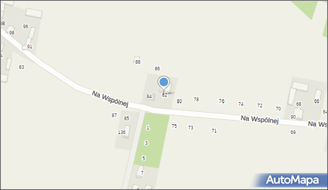 Rudno, Na Wspólnej, 82, mapa Rudno