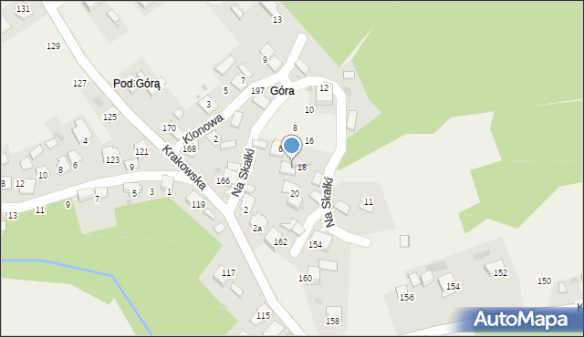 Rusocice, Na Skałki, 4, mapa Rusocice