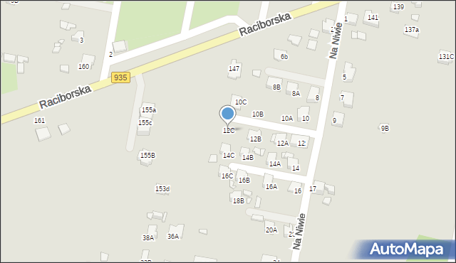 Rybnik, Na Niwie, 12C, mapa Rybnika