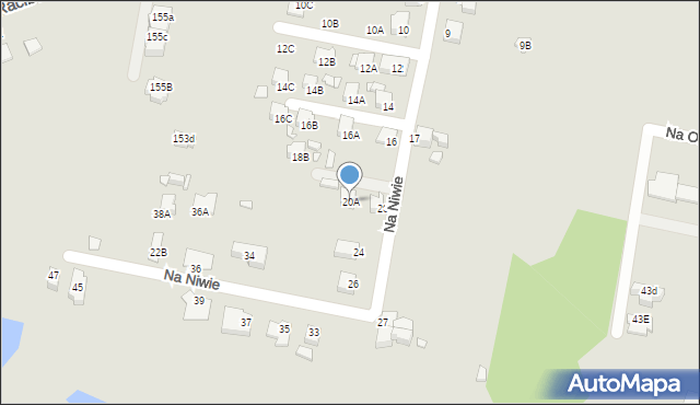 Rybnik, Na Niwie, 20A, mapa Rybnika