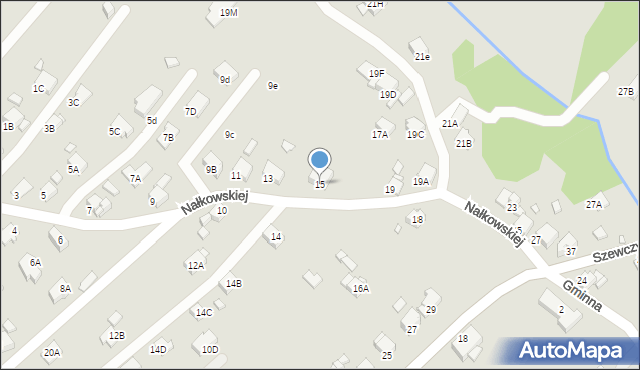 Rybnik, Nałkowskiej Zofii, 15, mapa Rybnika