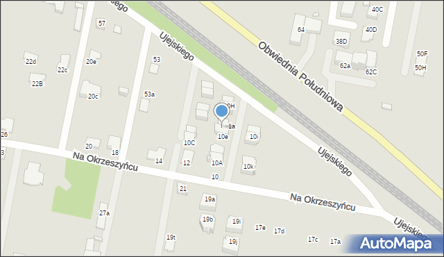 Rybnik, Na Okrzeszyńcu, 10f, mapa Rybnika