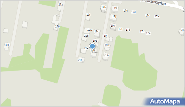 Rybnik, Na Okrzeszyńcu, 19h, mapa Rybnika