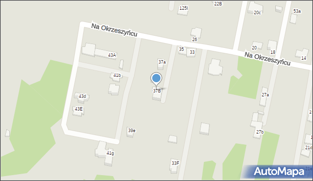 Rybnik, Na Okrzeszyńcu, 37B, mapa Rybnika