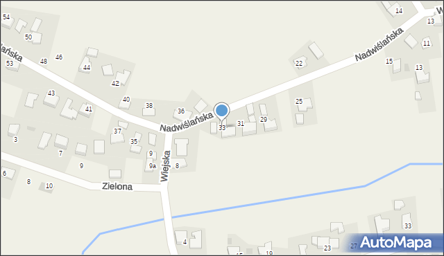 Ryczów, Nadwiślańska, 33, mapa Ryczów