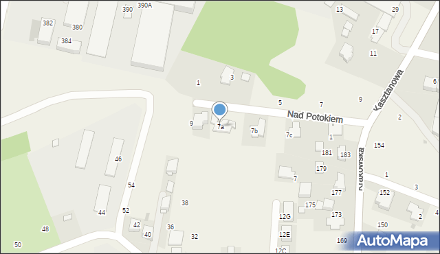 Rząska, Nad Potokiem, 7a, mapa Rząska