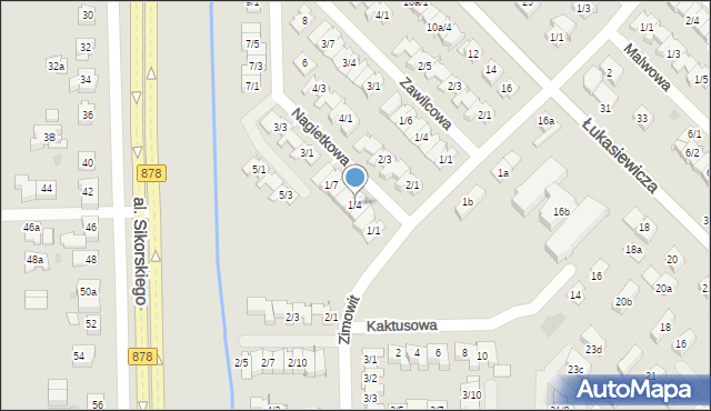 Rzeszów, Nagietkowa, 1/4, mapa Rzeszów