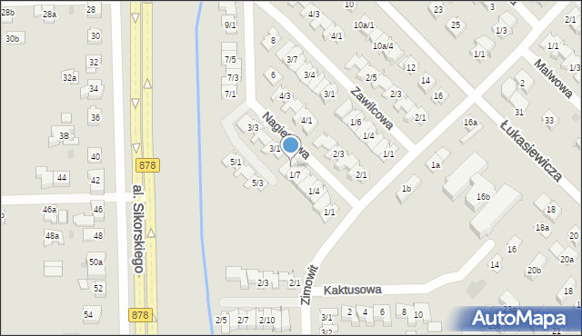 Rzeszów, Nagietkowa, 1/8, mapa Rzeszów