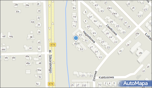 Rzeszów, Nagietkowa, 5/1, mapa Rzeszów