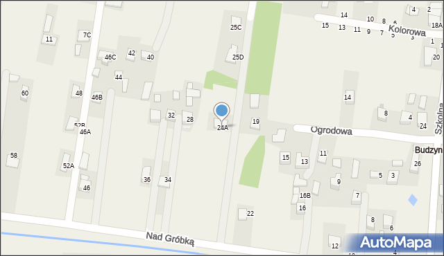 Rzezawa, Nad Gróbką, 24A, mapa Rzezawa