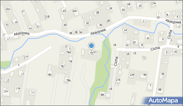 Rzezawa, Nad Gróbką, 72, mapa Rzezawa