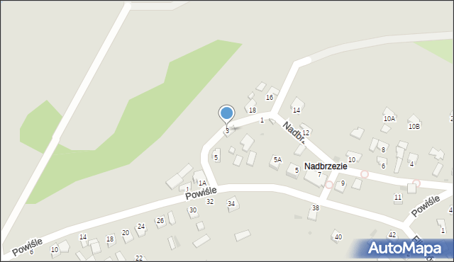 Sandomierz, Nadbrzeżna, 3, mapa Sandomierza