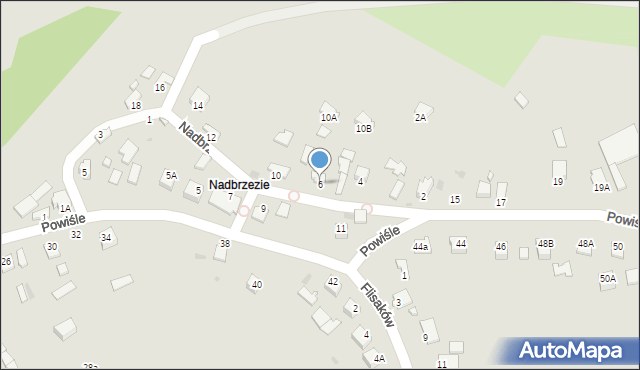 Sandomierz, Nadbrzeżna, 6, mapa Sandomierza