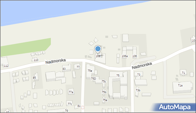 Sarbinowo, Nadmorska, 108, mapa Sarbinowo