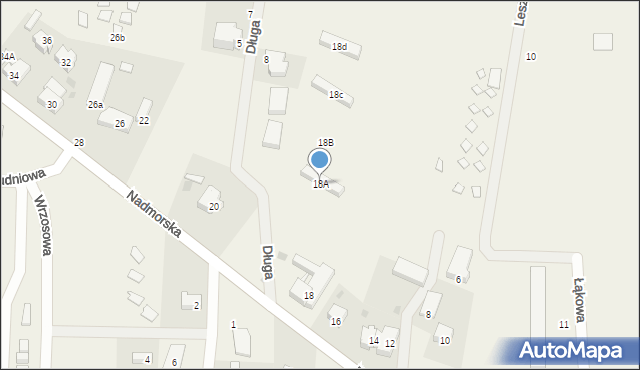 Sarbinowo, Nadmorska, 18A, mapa Sarbinowo