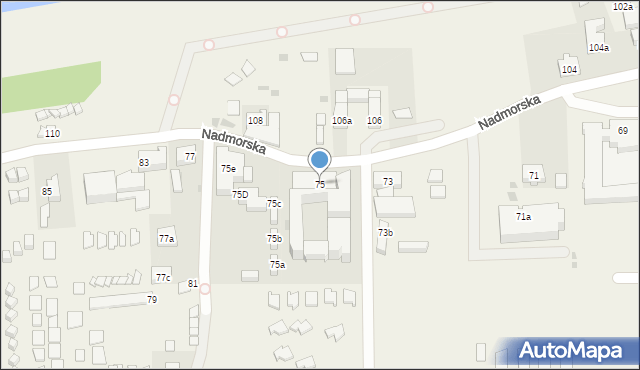 Sarbinowo, Nadmorska, 75, mapa Sarbinowo