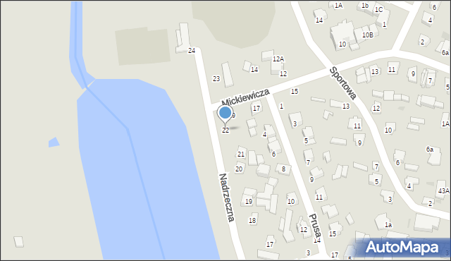 Siemiatycze, Nadrzeczna, 22, mapa Siemiatycze