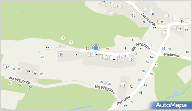 Siepraw, Na Wzgórzu, 15, mapa Siepraw