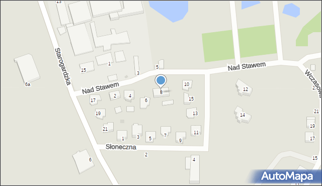 Skarszewy, Nad Stawem, 8, mapa Skarszewy