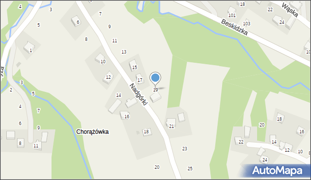 Skawinki, Nadgórki, 19, mapa Skawinki