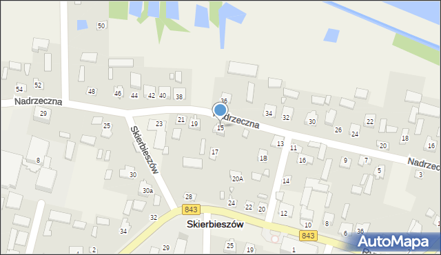 Skierbieszów, Nadrzeczna, 15, mapa Skierbieszów