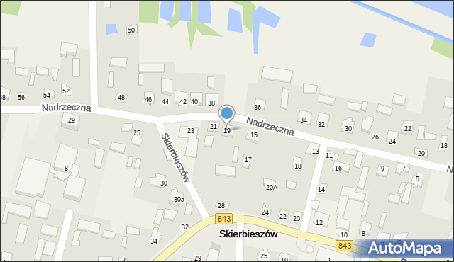 Skierbieszów, Nadrzeczna, 19, mapa Skierbieszów