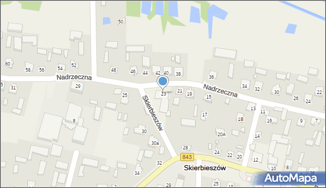 Skierbieszów, Nadrzeczna, 23, mapa Skierbieszów