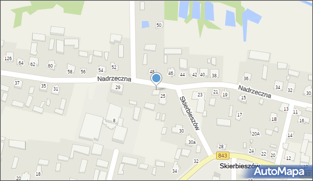 Skierbieszów, Nadrzeczna, 27, mapa Skierbieszów