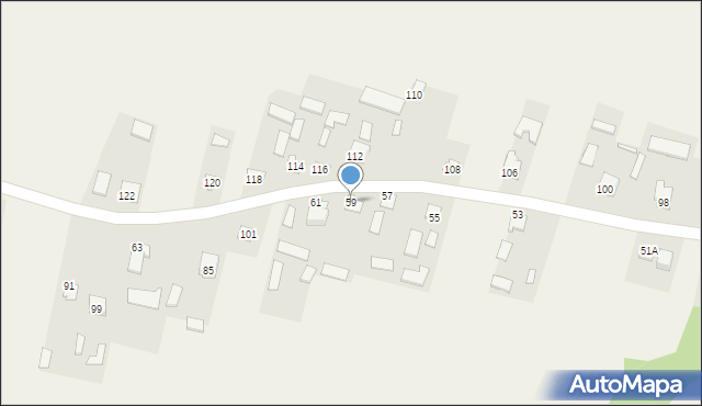 Skierbieszów, Nadrzeczna, 59, mapa Skierbieszów