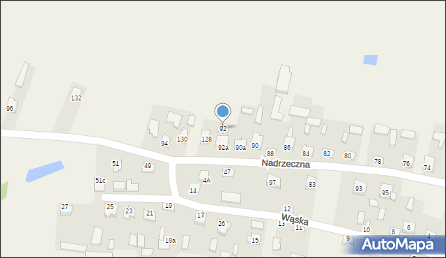 Skierbieszów, Nadrzeczna, 92, mapa Skierbieszów