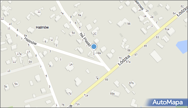 Skierniewice, Na Piaski, 1, mapa Skierniewic